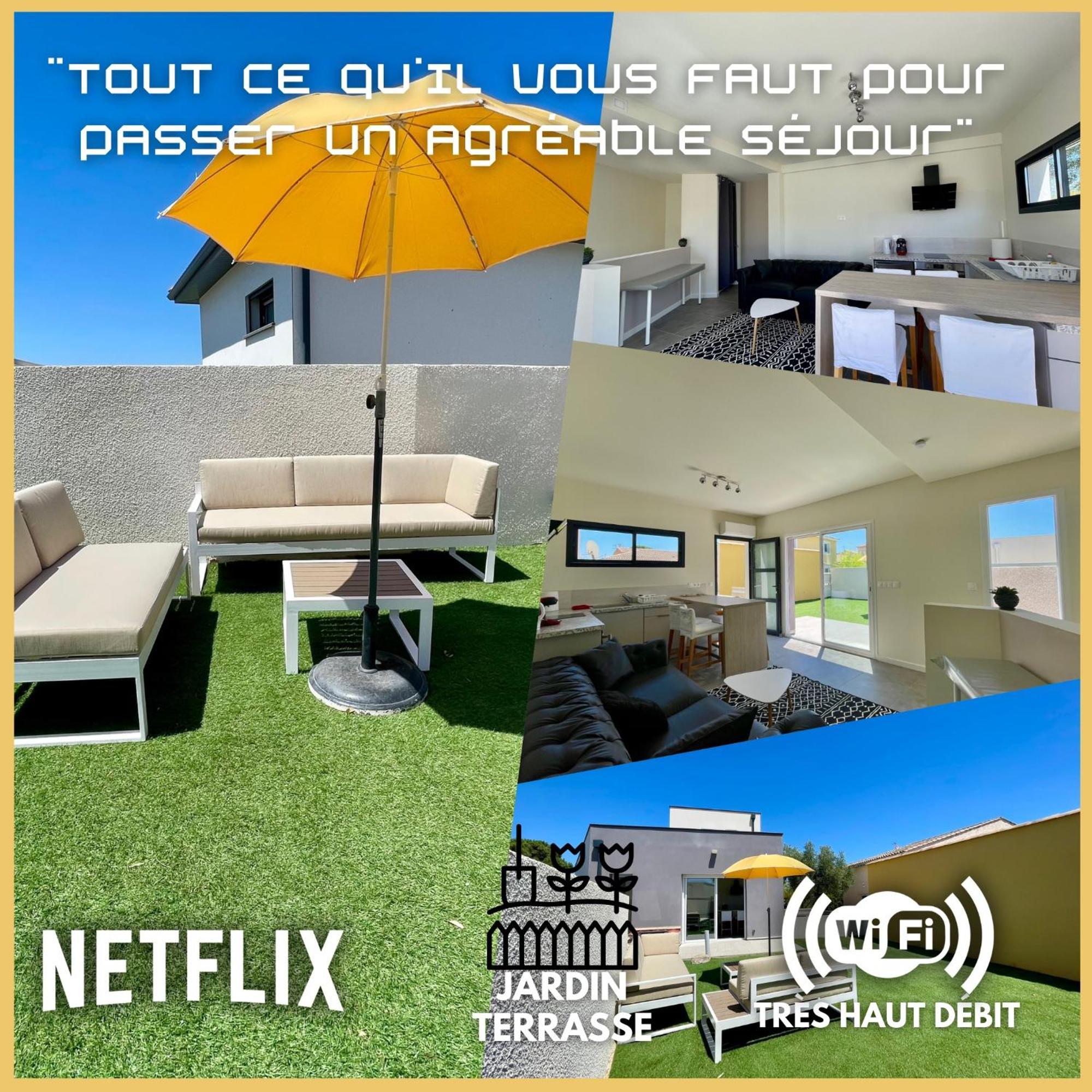 Souplex Jardin Proche Autoroute, Plages Et Attractions, Wifi - Tv, Calme Appartement Bessan
